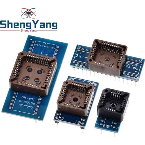 PLCC20 PLCC28 PLCC32 PLCC44 to DIP 20 28 32 44 USB Universal Programmer IC Adapter Tester Socket for TL866CS TL866A EZP2010