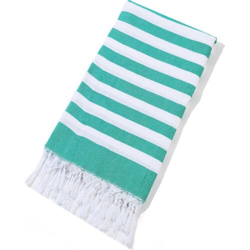Striped Cotton Turkish Bath Towel with Tassels Spa Sauna Hammam Yoga Gym Hamam Towel Fouta Peshtemal Pestemal Blanket 100x180cm