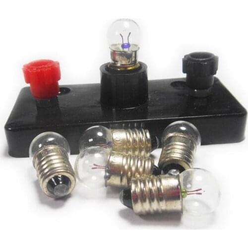 Popular 50PCS/LOT 2.5V / 3.8V 0.3A Light Beads School Physical Electric Experiment Mini Lamp Small Bulb