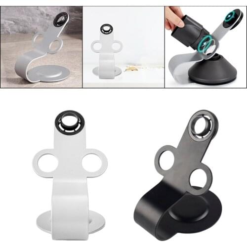 Simple Home Hair Dryer Holder Stand for Hair Dryer Metal Carbon Steel Stand Base Beautifully Polished Surface