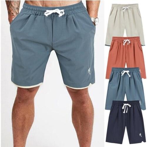 Mens Shorts Hot 2021 Summer Casual Cotton Fashion Style Boardshort Bermuda Male Drawstring Elastic Waist Breeches Beach Shorts