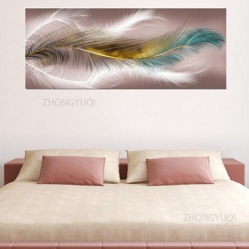 Modern Abstract Fluttering Feathers Painting On Canvas Print Nordic Poster Wall Art Picture For Living Room Home Decor Frameless