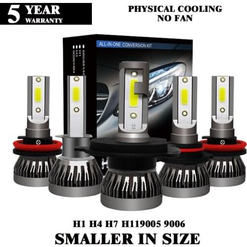 Led Car Mini Headlight Lamp H7 LED Bulbs H1 LED H8 H11 Headlamps Kit 9005 HB3 9006 HB4 6000k Light 12V 36W 8000LM No Fan