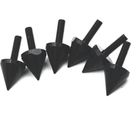 Universal Motorcycle 6pcs Spike Bolts Windscreen Fairings License Plate Black Chrome For Harley Honda Yamaha Kawasaki Touring