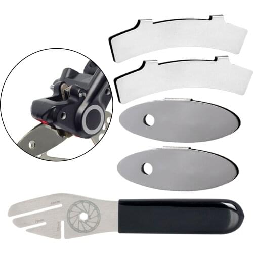 Bike Disc Brake Correction Wrench Brake Rotor Alignment Truing Tool with Disc Brake Pads for MTB Mountain and Road Bike