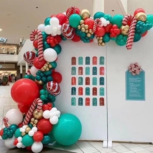 Merry Christmas balloon, new year wreath, red and green balloon, circular helium chain, Santa Claus candy balloon, 205 you