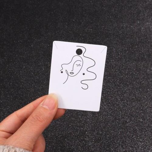 High Quality 4.8*6.2cm 100pcs/Lot Pattern Earring Paper Cards Necklace Accessories Package Display Card Hanger Wholesale