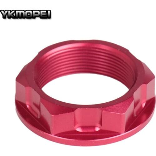 CNC Billet Steering Stem Nut For CR125R 250R CRF250R 250X 450R 450X Motocross Supermoto Enduro Dirt Bike Off Road