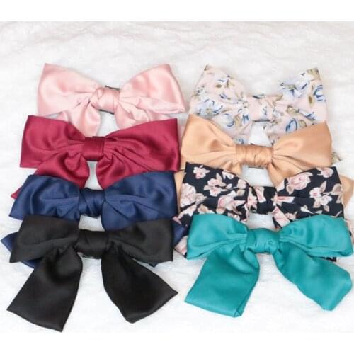 8pcs/lot Big Bow Hair Clips Satin Two Layer Butterfly Bow Hairpin Girl Hair Accessories for Women Bowknot Hairpins