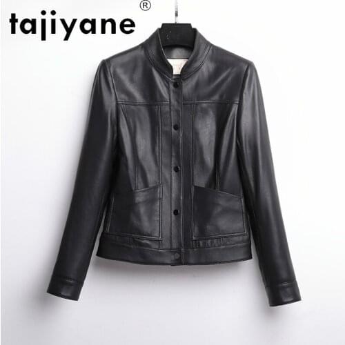 Tajiyane 2021 Real Leather Clothes for Women Genuine Sheepskin Jackets Woman Biker Coats Black Jakcet Slim Mujer Chaqueta TN1927
