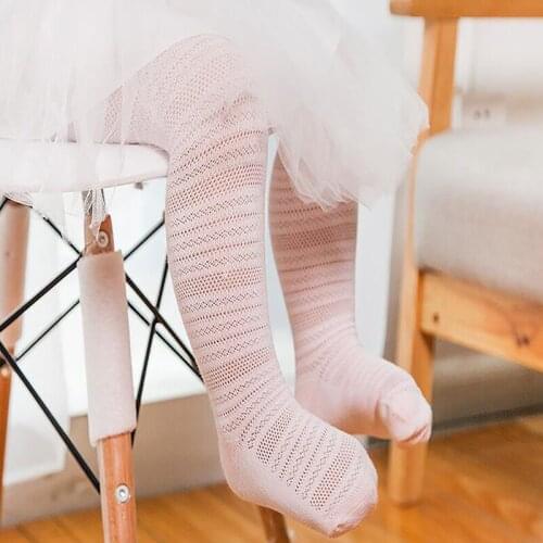 Sweet Newborn Baby Girl Socks Cotton Summer Infant Baby Knee High Socks 1 Pair Mesh Breathable Socks Cotton New