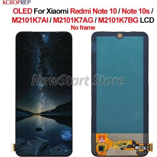 OLED For Xiaomi Redmi Note 10 Note 10s LCD Display Touch Screen Digitizer Assembly For Redmi M2101K7AI M2101K7AG M2101K7BG lcd
