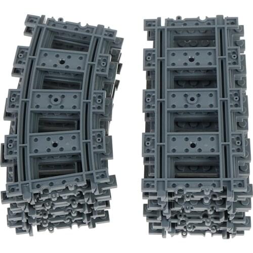 10Pcs/Lot City Trains Train Track Rail Straight & Curved Rails Building Blocks Set Bricks Model Kids Toys Compatible