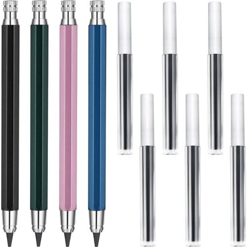 10 Piece 5.6mm Pencils Set Sketch Up Metal Automatic Mechanical Graphite Pencil for Crafting,Art Sketching,Woodworking