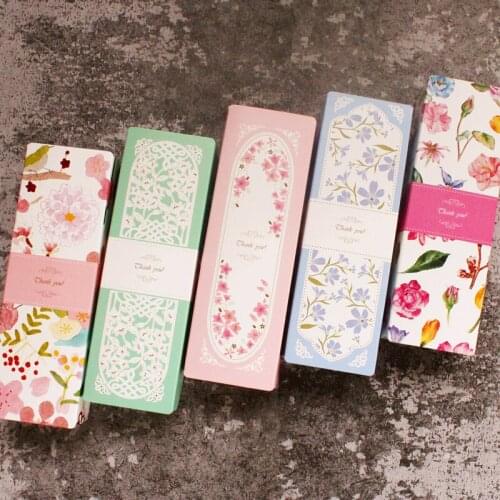 10 pieces spring flower 21.5x6.8x4cm Gift Packaging Christmas Wedding Favors Gifts Decoration For Moon Cake Candy Biscuit