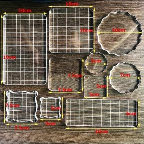 1000pcs High Transparency Acrylic Block for DIY Transparent Seal Stamp Block for DIY Scrapbooking Clear Photo Album Decorative