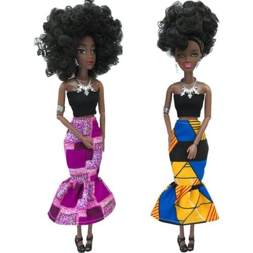 12.5in African Black Doll Multi-joint Movable Soft Baby Realistic Dolls Lifelike Simulation Baby Play Dolls Fun Toy