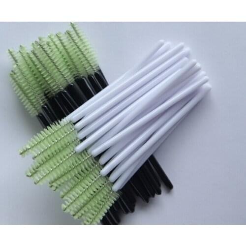 20000pcs make up brush synthetic fiber Disposable Eyelash Brush Mascara Applicator Wand Brush Cosmetic Makeup Tool green