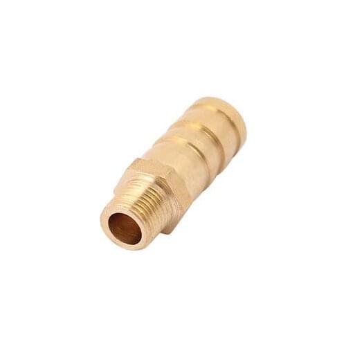 Brass 1/8BSP Male Thread to 12mm Hose Barb Straight Fitting Adapter Coupler 5pcs