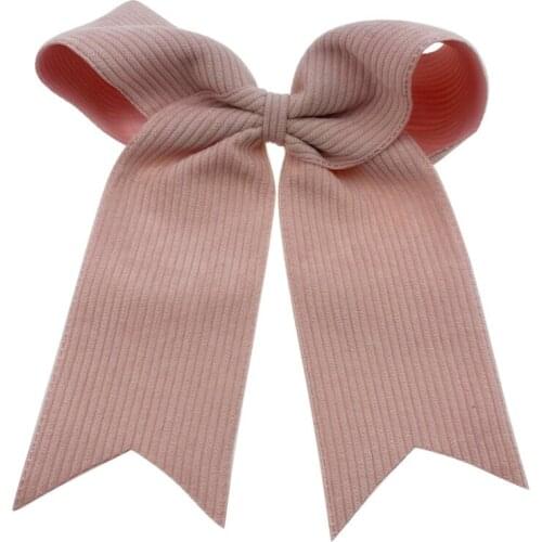 9 colors 8 inch Large Hair Bows for Girls Hair Clips Solid Corduroy HairPin Party Kids Hair Accessories accesorios