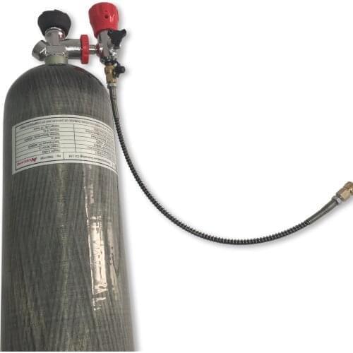 AC168301 6.8L 4500Psi Carbon Fiber Cylinder With PCP Valve And Fill Station For Scuba Set/Underwater Shotgun/Paintball Tank