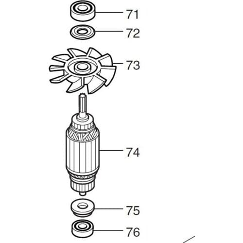 AC220-240V MAKITA 514958-2 Rotor Motor Armature for HM1500 Rotor