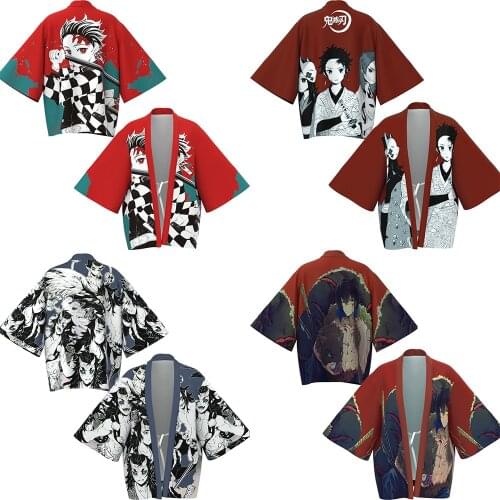 Anime Surrounding Kamado Tanjirou Streetwear Cloak Kochou Shinobu Suit Bathrobe Pajamas Cosplay Costumes