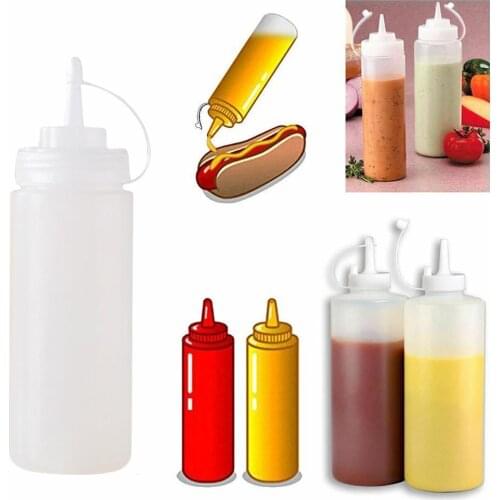 No Leak Seasoning Sauce Squeeze Bottle Jam Ketchup Mustard Salad Condiment Dispenser Bread BBQ Accessories Kitchen Gadgets