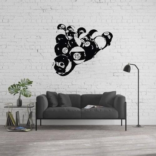 Billiards Pool Game Ball Playroom Stickers Wall Decals Sports wall decals Vinyl decor Basement decor Vinyl Decor Stickers ov427