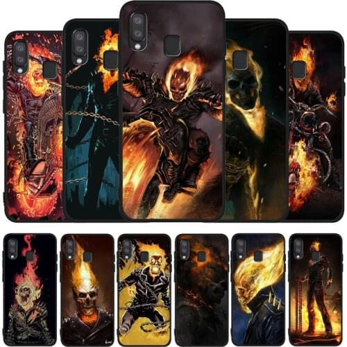 Ghost Rider black Phone Case For Samsung A10 M10 A20 A30 A40 A50 A30S M20 M30 M30S M40 A60 A01 A21 A31 A51 A71 A20E