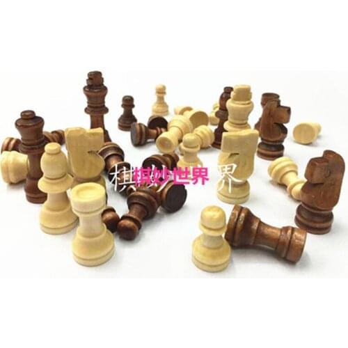 Wooden chess pieces without the board board game accessories