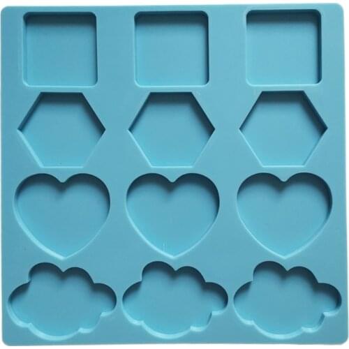 J60E Phone Grip Epoxy Resin Mold Phone Socket Silicone Mould DIY Crafts 12 Cavity Irregular Round Mount Holder Jewelry Mold