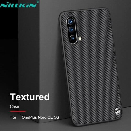 For OnePlus Nord CE 5G Case NILLKIN Textured Nylon Fiber Non-slip Luxury Frosted Back Cover For 1+ 9R 8T 9 Pro IN/CN EU/NA