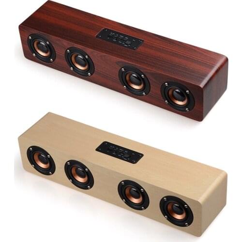 Home Theatre HiFi Wooden Wireless Bluetooth Speaker Subwoofer Combination Speaker System Bass Music Center Sound Bar for TV PC