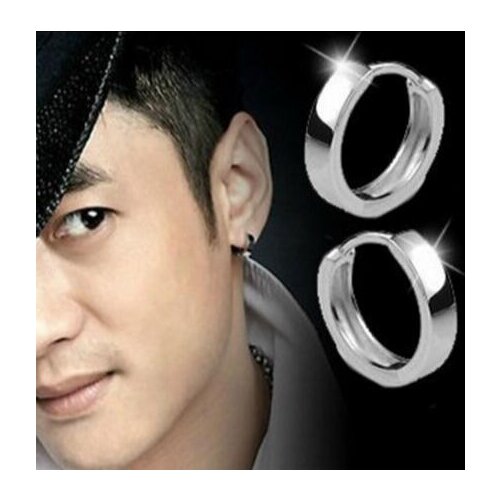 Ea773 Europe OL style alloy Smooth geometric round men and women common earrings jewelry Christmas gift