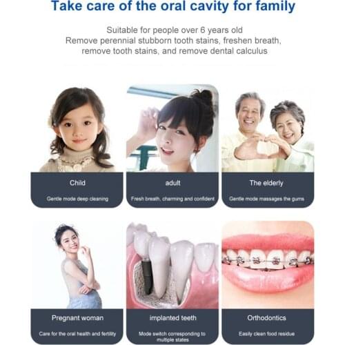 Electric Ultrasonic Plaque Remover For Teeth Cleaning Gum Stimulator