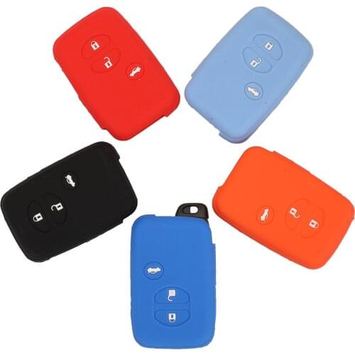 Jingyuqin New Remote 3B Silicone Car Key Fob Cover Case For Toyota Camry Crown RAV4 Corolla Prado Prius Smart Key Proctor
