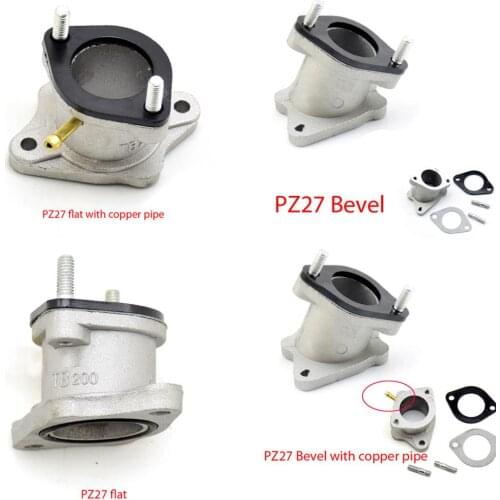 PZ27 Carb Carburetor aluminum Mainfold Adapter Inlet Intake Pipe For CG150 CG125 engine motorcycle dirt pit bike ATV QUAD