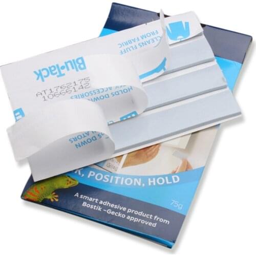 Blu Tack Multipurpose Adhesive Clay Reusable Adhesive for Hearing Aid Repairing IEM DIY Removable Adhesive Putty Tabs 75g