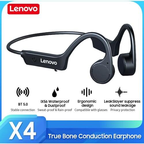 Lenovo X4 True Bone Conduction Earphone Wireless BT5.0 Headset IP56 Waterproof/Sound Privacy Protection Sport Headphones