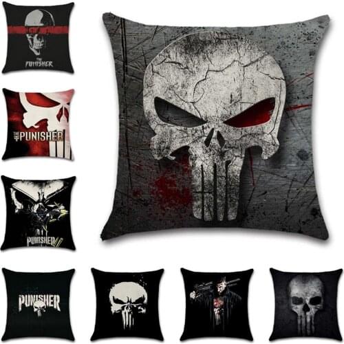 Skull Frank printed Comics Cushion Cover decorative Home Throw sofa chair car seat friend kids boys bedroom gift pillowcase