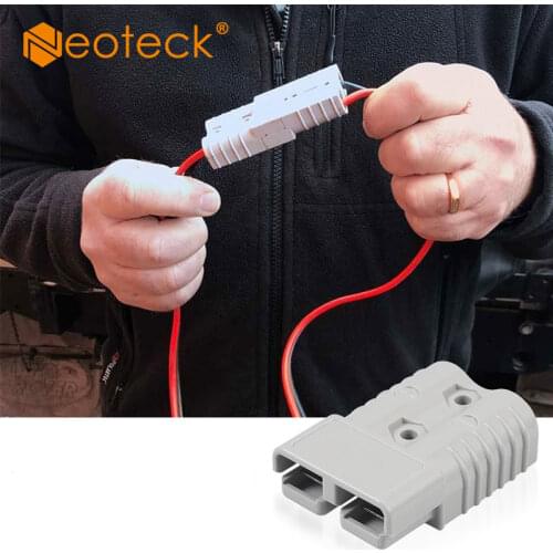 Neoteck 2 Pcs Quick Connect Plug 175A 600V 1/0 AWG AC/DC Power Tool Power Plug For Anderson Style Plug Connectors Terminals