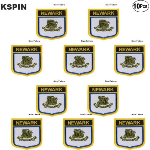 Newark Flag Embroidery Patches Iron on Saw on Transfer patches Sewing Applications for Clothes in Home&Garden