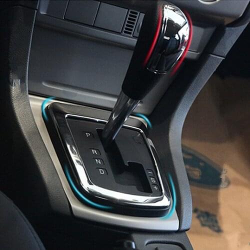 New ! stainless steel Gear head decoration sticker Shift Knob cover case For Ford Focus 2 MK2 2005-2016 /for Fiesta 2008-2012