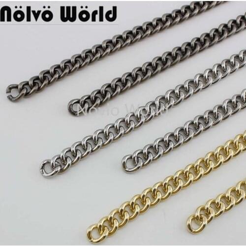 Wholesale 100pcs, 5 colors accept mix color, 17 mm wide, metal aluminum chain bag chain handbag shoulder bags chain hardware