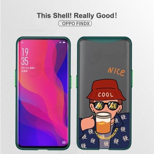 GKK Original Case For Oppo Find X Case Lifting Protection Pattern Design Translucent Matte Anti-shock for Oppo Find X Case Cover