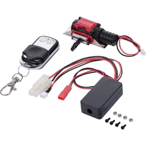 RC Crawler Metal Steel Wired Winch w/Remote Receiver for 1/10 Traxxas TRX4 HSP Redcat TAMIYA CC01 Axial SCX10 D90