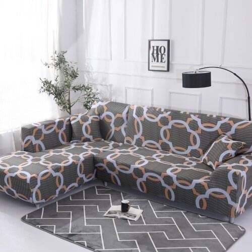 Stretch Sofa Cover for Living Room Elastic Slipcovers Couch Cover L Shape Armchair Cover Single/Two/Three/Four Seater