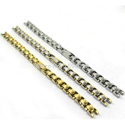 8mm T003209 Watchband Watch Parts Female strip Solid Golden Between gold Silver Stainless steel bracelet strap