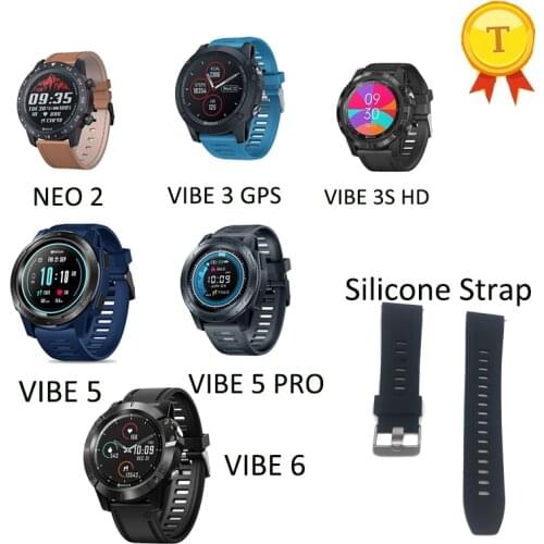 24mm size silicone strap watchband belt for Zeblaze VIBE 3S HD VIBE 5 PRO VIBE 3 gps NEO 2 VIBE 6 smart watch smart band belts